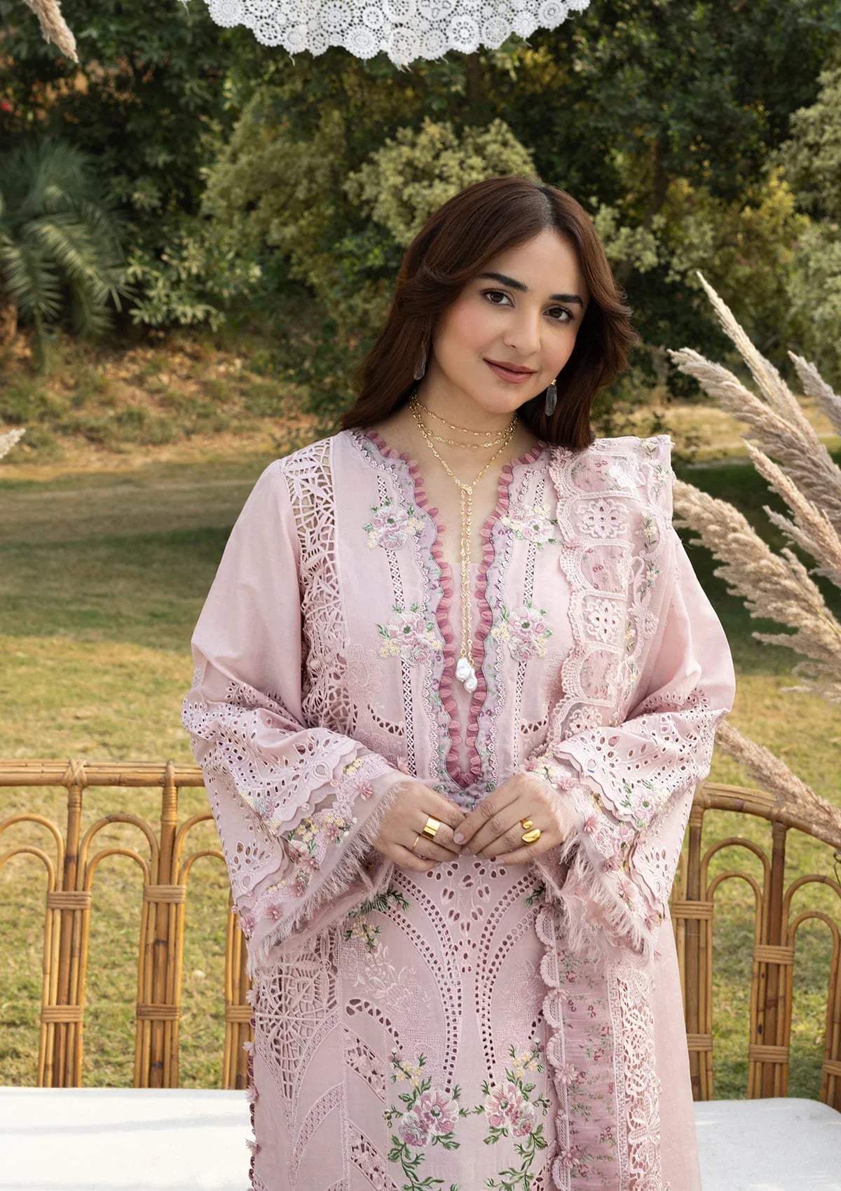 ELAF LAWN LUXURY UNSTITCHED EMB 3PC