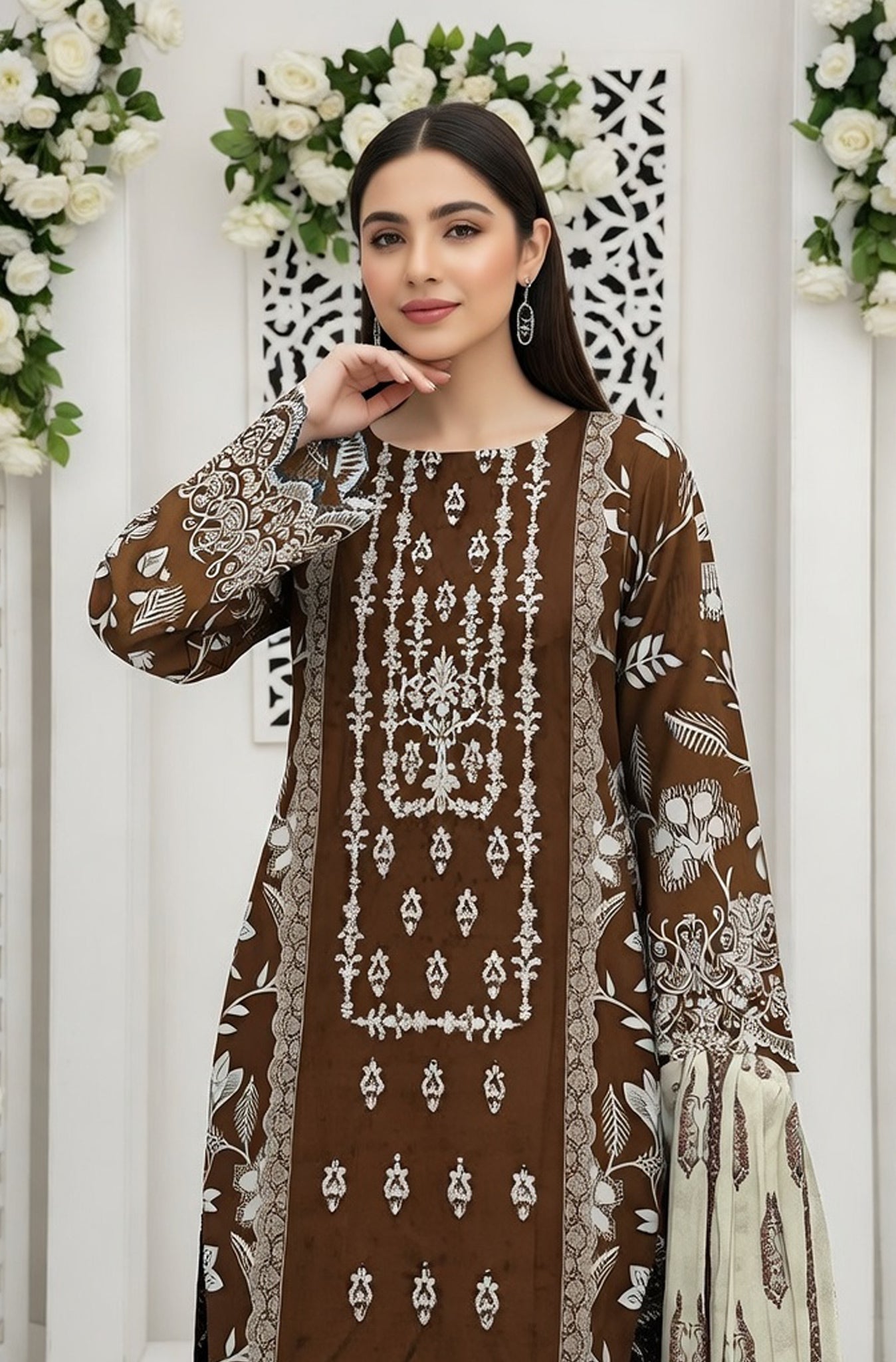 MIRAAL LAWN PRINTED UNSTICH VOL-2 3PC