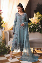 MARIA.B CHIFFON UNSTITCHED EMB D-6 SUIT