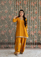 Zard | Emb Unstitched Shamoz silk 3pc