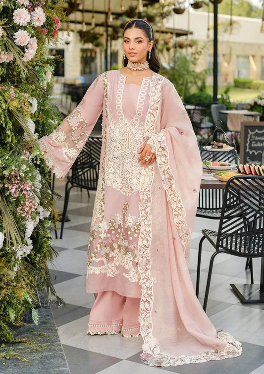 ELAF LAWN UNSTITCH EMB 3PC OH MY ROSE ELH-3B - City Cloth House