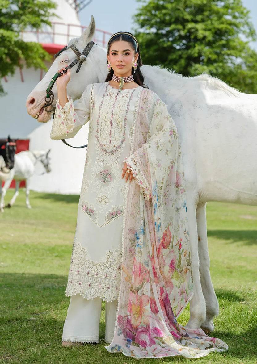 ELAF LAWN UNSTITCH EMB 3PC ELH-7B ISSABEL - City Cloth House