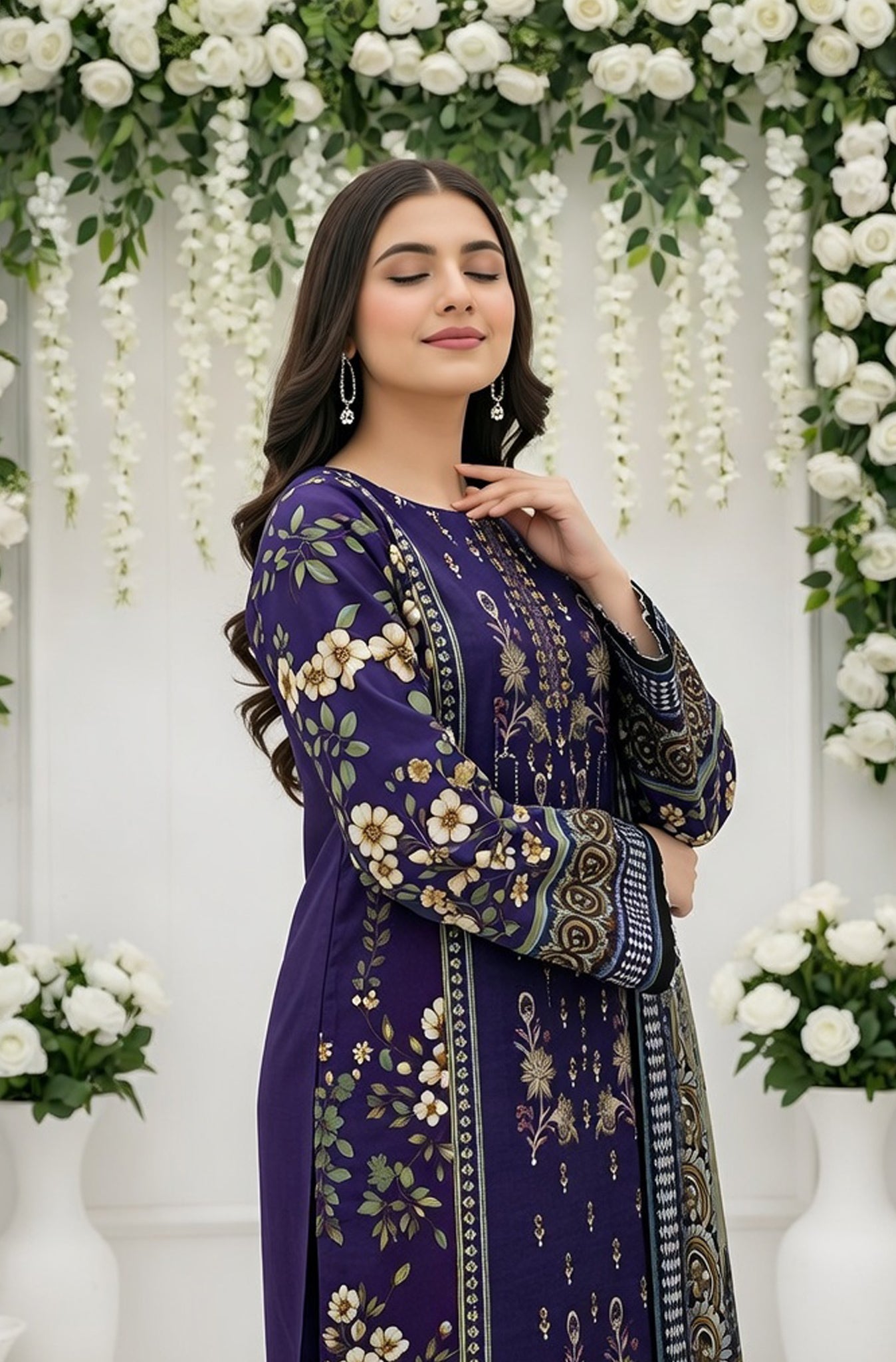 MIRAAL LAWN PRINTED UNSTICH VOL-2 3PC