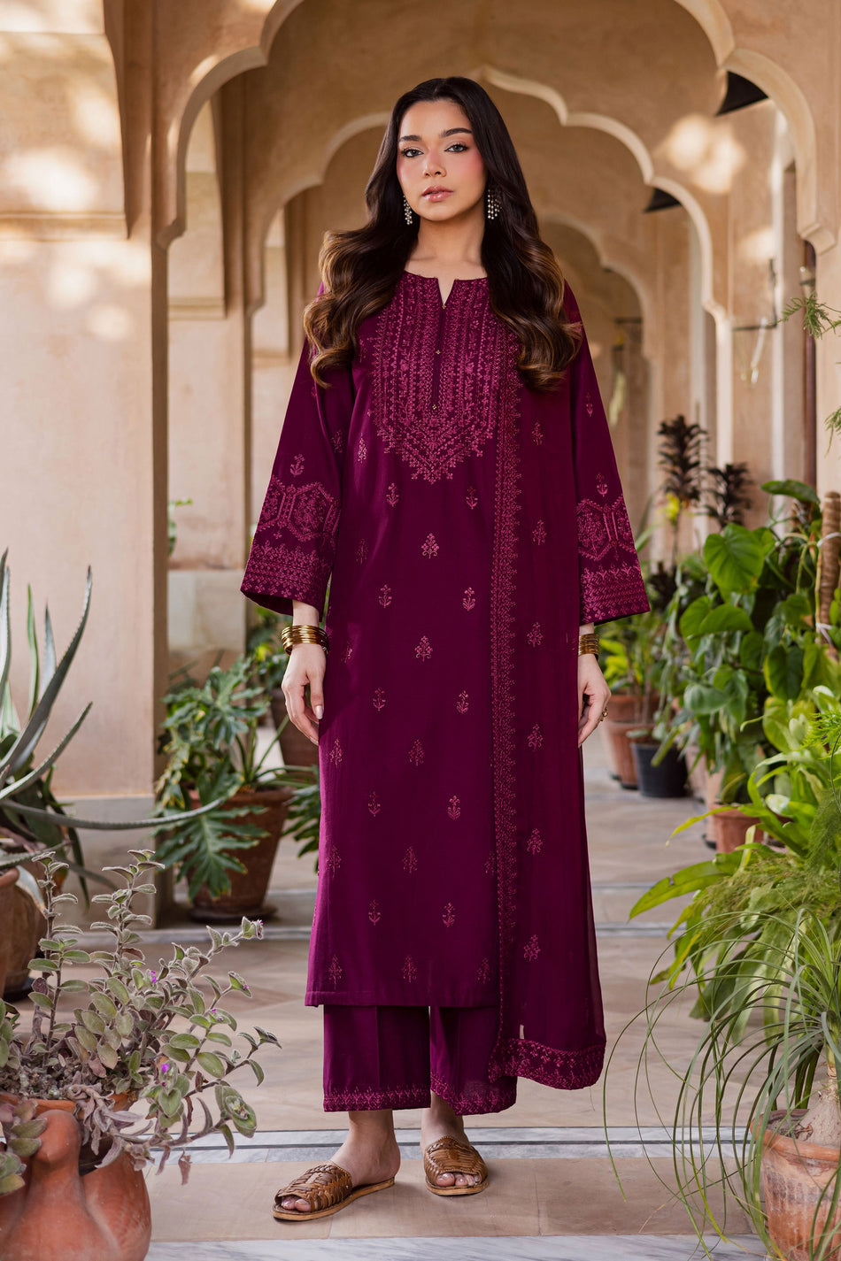 Mehr | Emb Unstitched Dhanak 3pc
