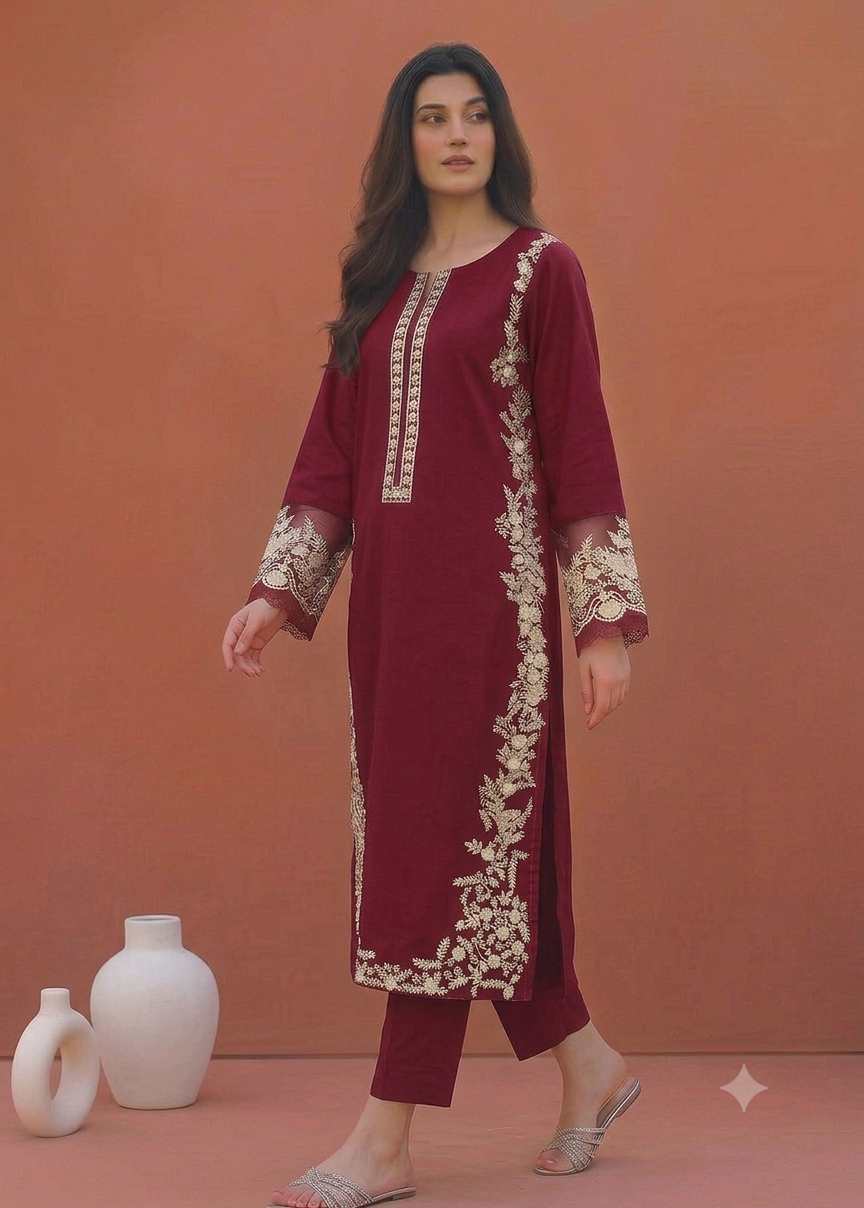 Zuri | Emb Unstitched Lawn 2pc