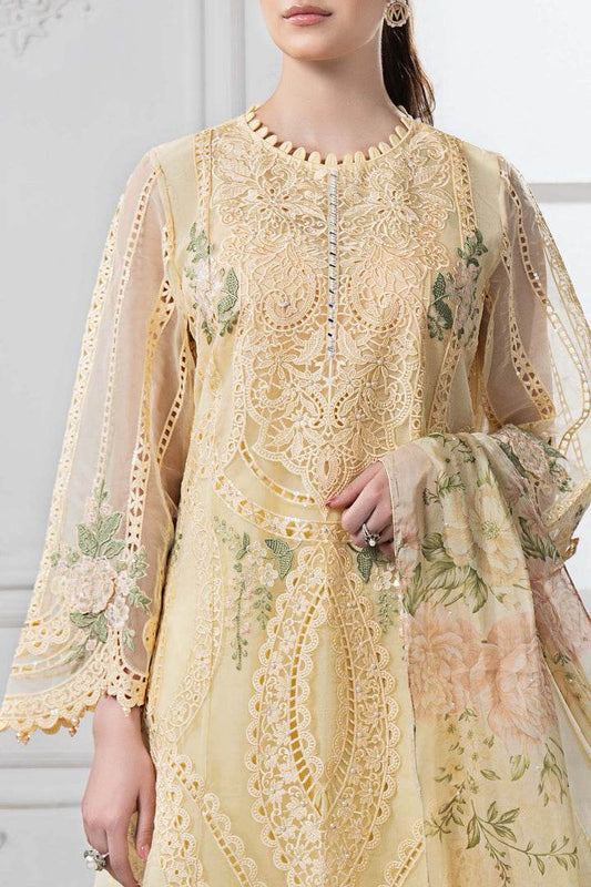 MARIA.B LAWN LUXURY UNSTITCH EMB 3PC 9-A - City Cloth House