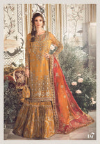 MARIA.B ORGANZA UNSTITCHED EMB SUIT - City Cloth House