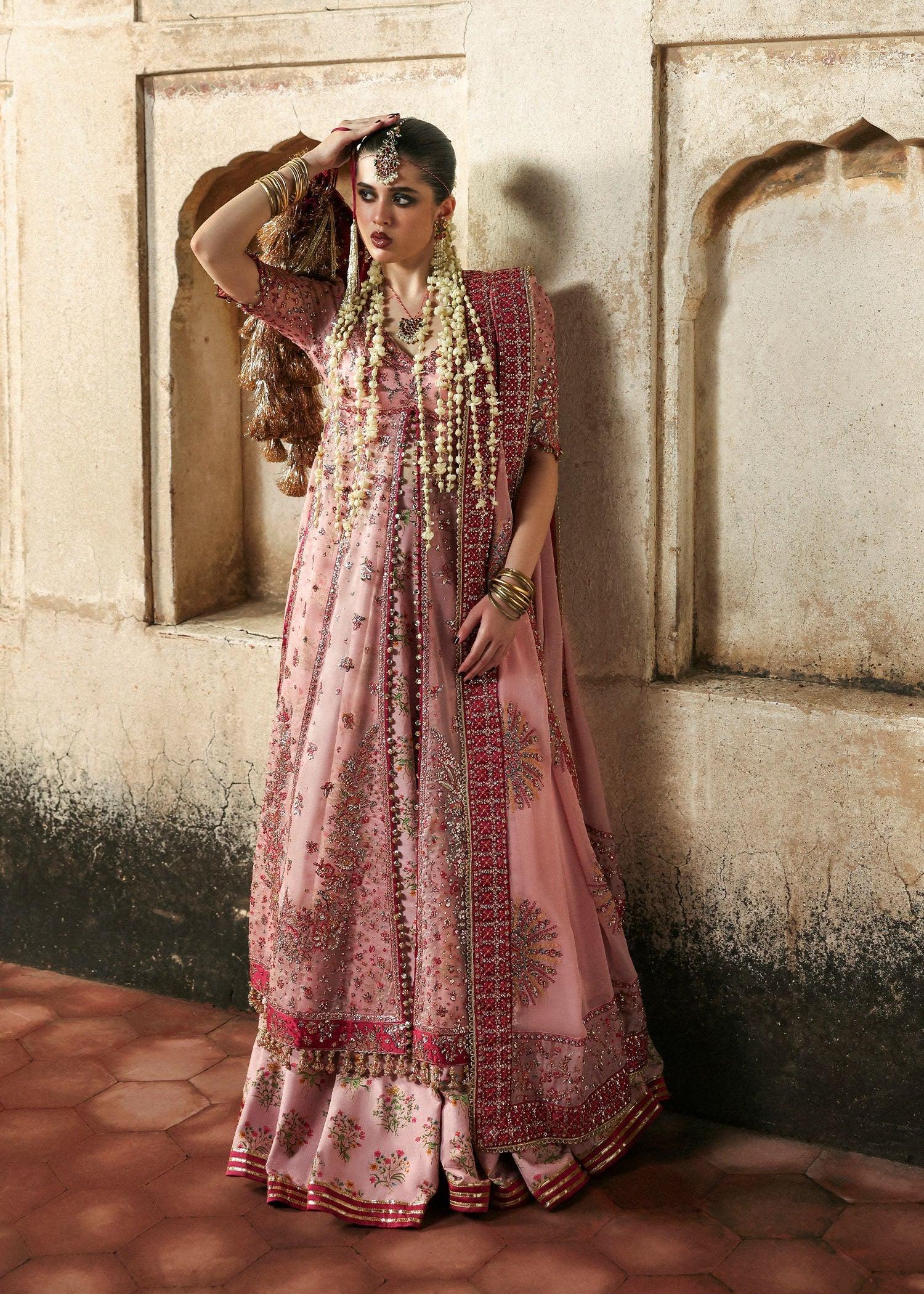 HUSSAIN REHAR ORGANZA UNSTITCHED EMB ROSHANARA SUIT - City Cloth House