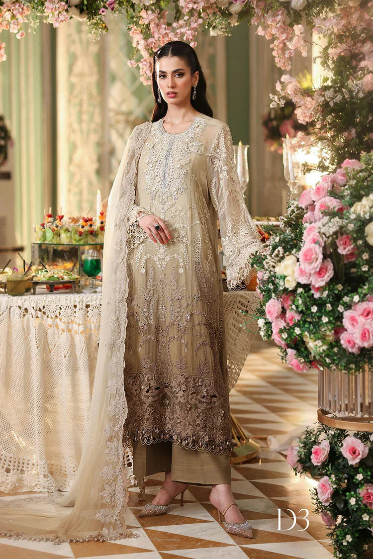 MARIA.B CHIFFON UNSTITCHED EMB D-3 SUIT