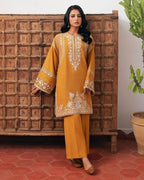 BATIK DHANAK LUXURY UNSTITCHED EMB 2PC - City Cloth House