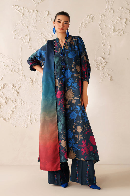 BAROQUE LINEN PRINTED UNSTICHED 3PC