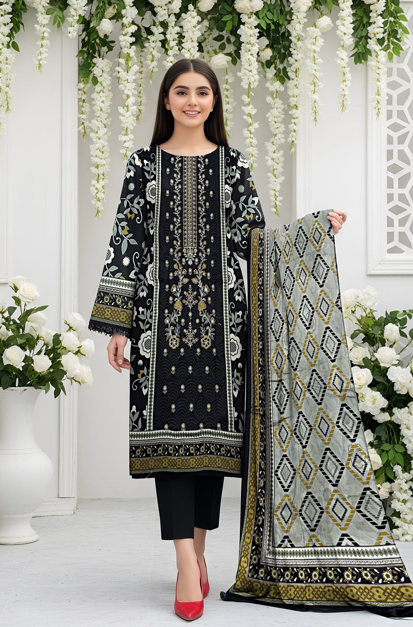 MIRAAL LAWN PRINTED UNSTICH VOL-2 3PC
