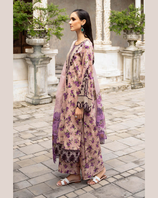 COCO LAWN PRINTED UNSTICH 3PC - City Cloth House