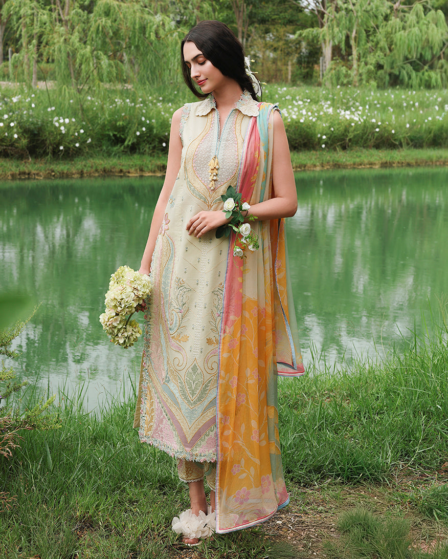 MUSHQ DHANAK EMB UNSTITCHED 3PC