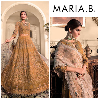 MARIA.B CHIFFON UNSTITCHED EMB SUIT - City Cloth House