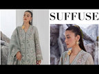 SUFFUSE ORGANZA UNSTITCHED EMB SUIT