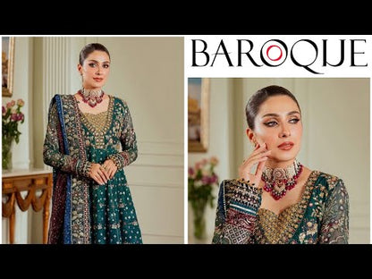 BAROQUE CHIFFON UNSTITCHED EMB SUIT