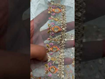 KANWAL MALIK RAW SILK UNSTITCHED EMB SUIT