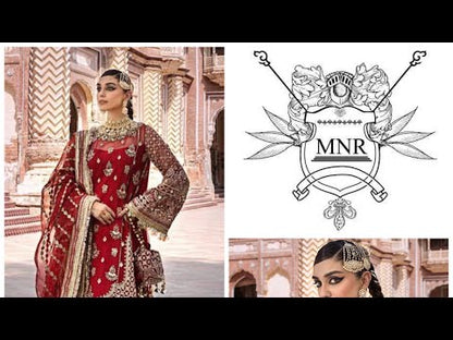 MNR ORGANZA UNSTITCHED EMB SUIT