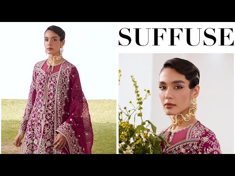 SUFFUSE ORGANZA UNSTITCHED EMB SUIT