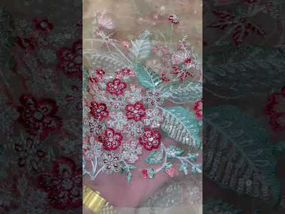 ELAN ORGANZA UNSTITCHED EMB MAXI