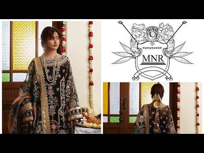 MNR ORGANZA UNSTITCHED EMB SUIT